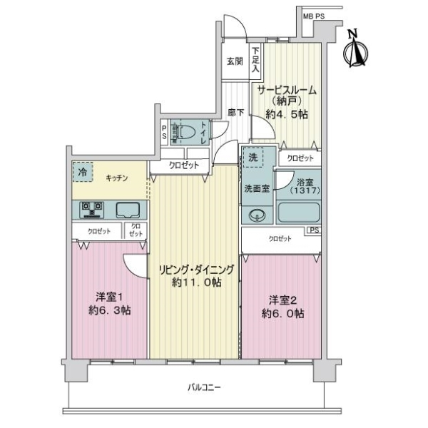 ライオンズマンション青砥リバーサイド 間取図