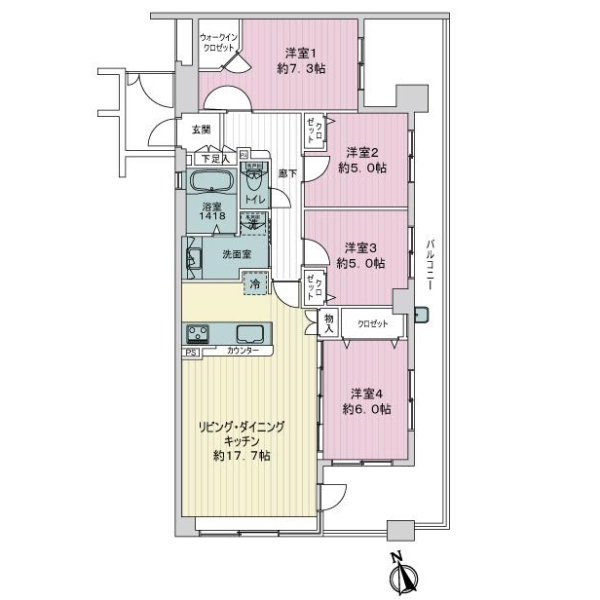 ジェイパーク向ヶ丘メイプルハウス 間取図
