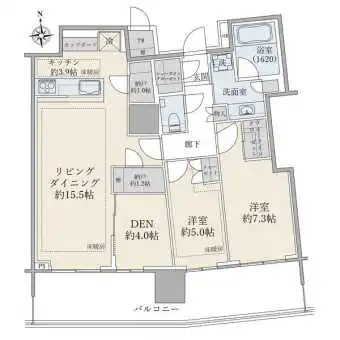 玄関ドアすぐに専用トランクルームもついている、利便性に長けた間取りです。