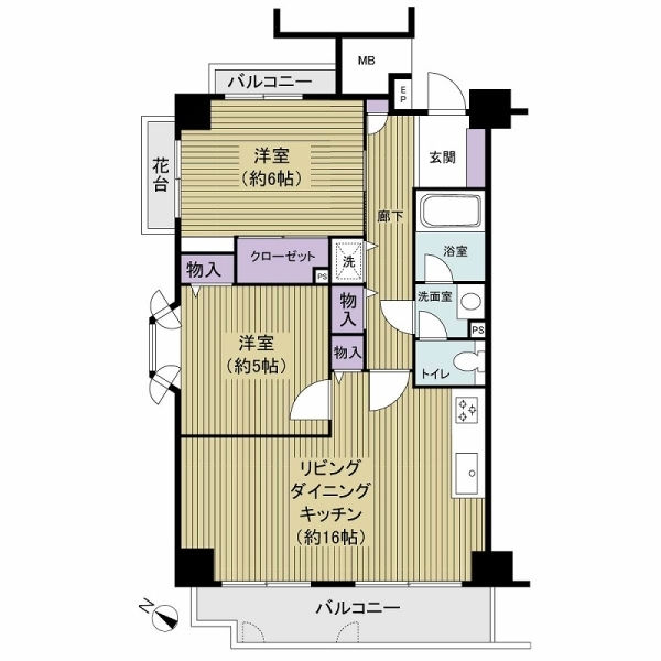 ローテローゼ登戸 間取図