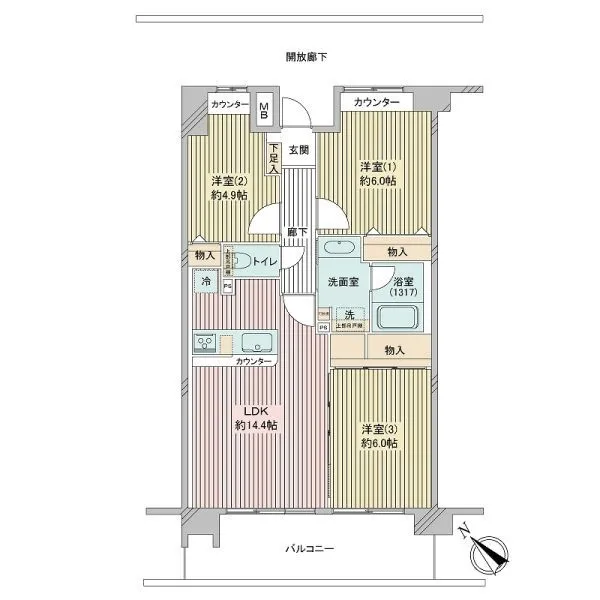 日神パレステージ川口並木 間取図