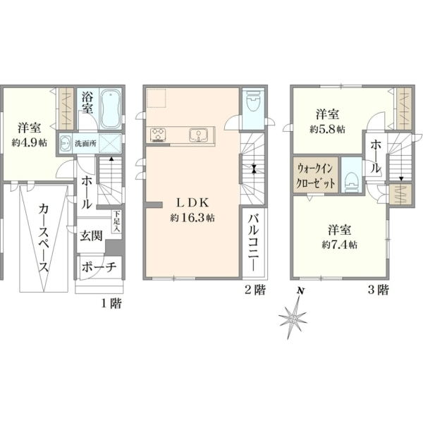 足立区千住龍田町 間取図