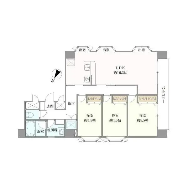 ライオンズマンション西日暮里第二 間取図