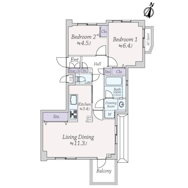ライオンズマンション砧公園第２ 間取図