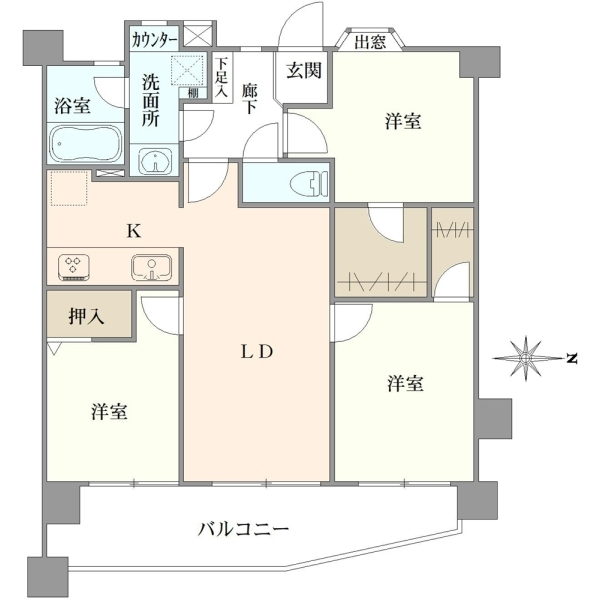 藤和シティホームズ中野江古田 間取図