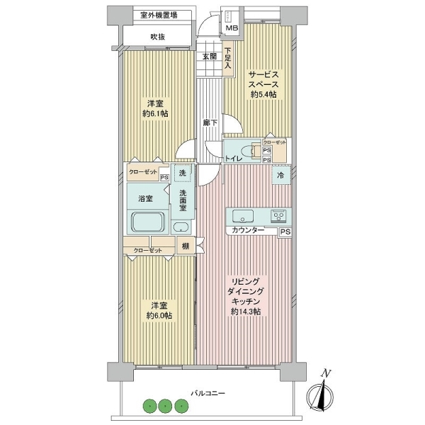 コスモ川口中青木公園 間取図