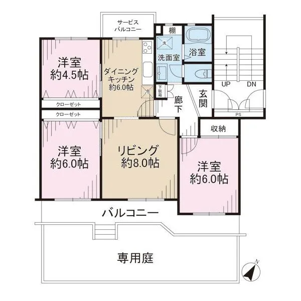 希望ヶ丘グリーンハイツ 間取図