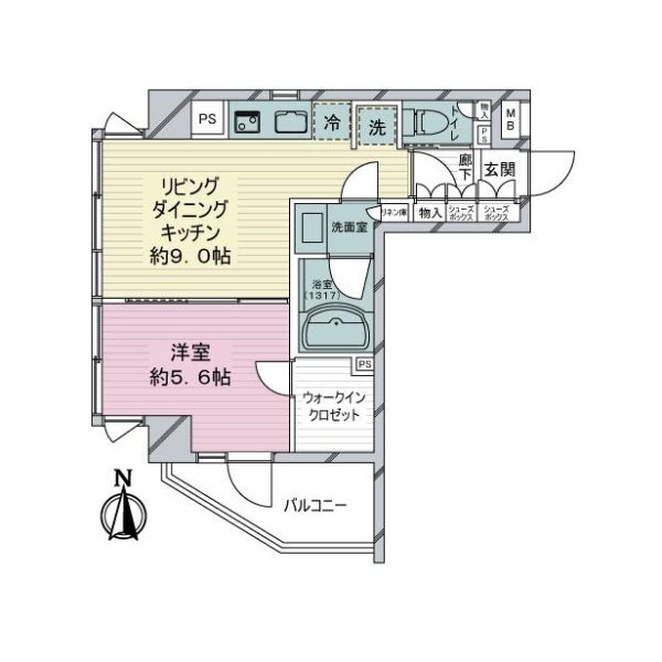 シティインデックス用賀 間取図