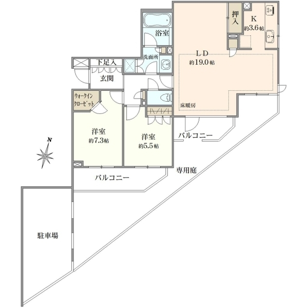 Ｄ’グランセ世田谷砧 間取図