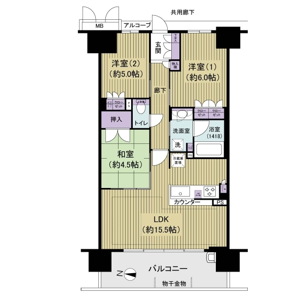 シャルマンフジ堺シティフロント 間取図
