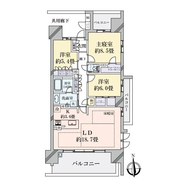 バンベール岐阜ザ・タワー 間取図