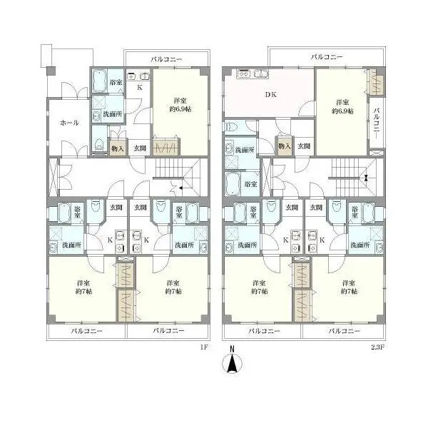 名古屋市西区浮野町 間取図
