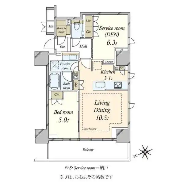 ジオ四谷三栄町 間取図