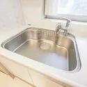 クリオ柏 浄水器一体型水栓を採用した広々したシンクです。