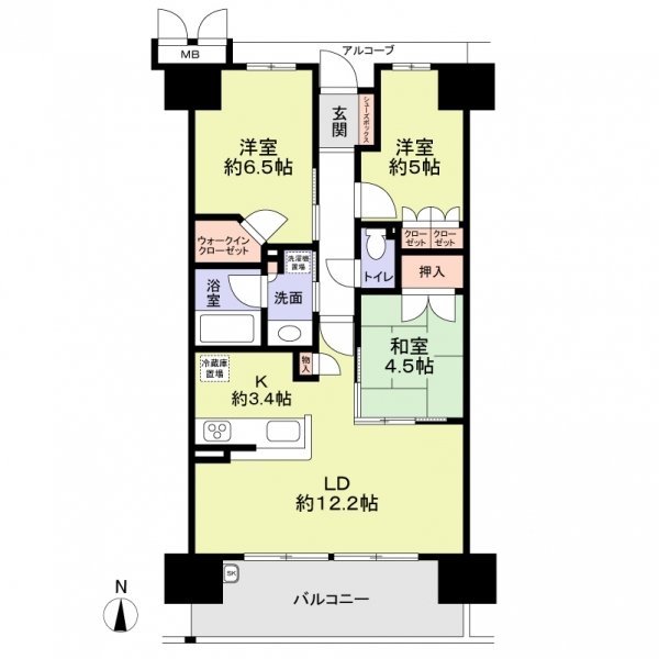 プレイズ住吉山之内 間取図