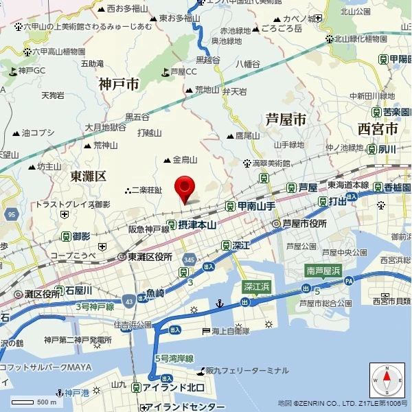 神戸市東灘区本山北町５丁目 2駅2沿線利用可能の快適なアクセス環境にも恵まれた利便性の高いロケーションです♪