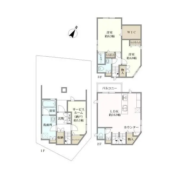 名古屋市千種区春里町２丁目 間取図