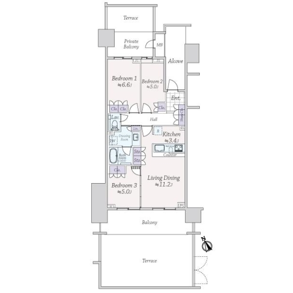 グランドメゾン江古田の杜 間取図