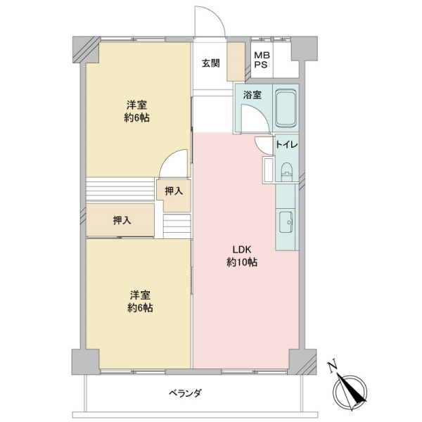 グリーンコーポ国立 間取図