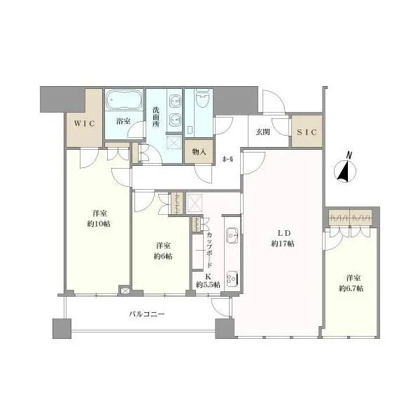 赤坂タワーレジデンス　トップ　オブ　ザ　ヒル 間取図
