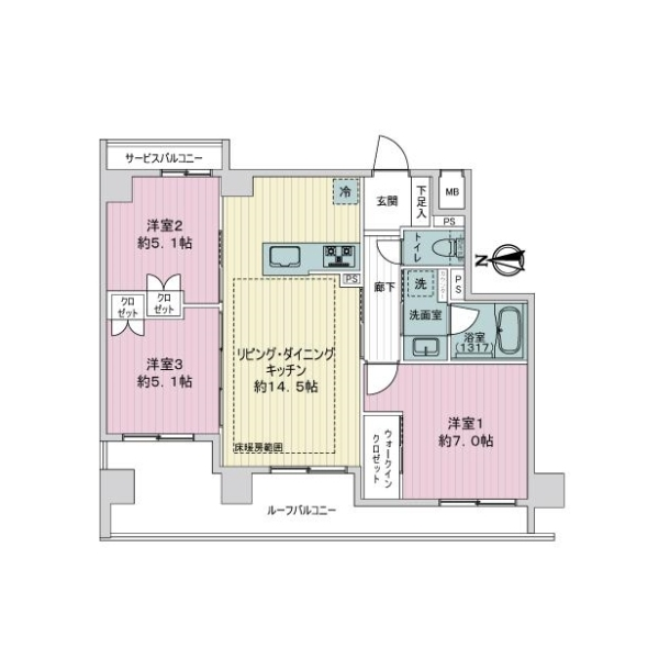 ライオンズ京都小川御所 間取図