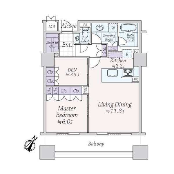 オリゾンマーレ 間取図