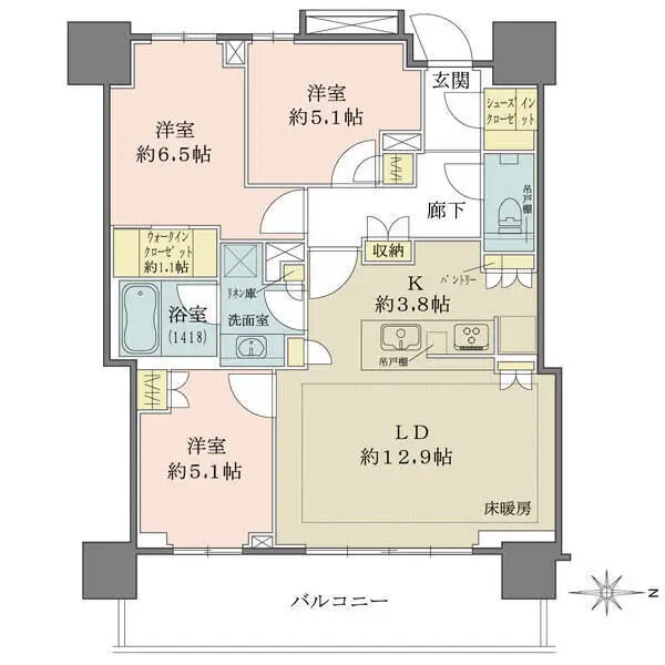 幕張ベイパーク　クロスタワー＆レジデンス 間取図