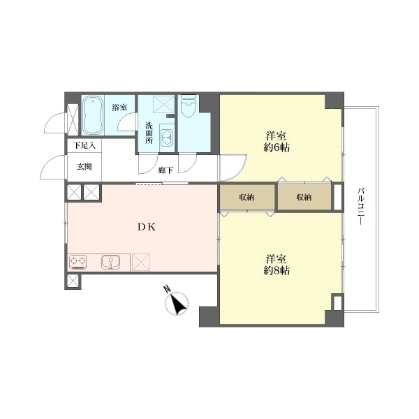 レックス四谷マンション 間取図