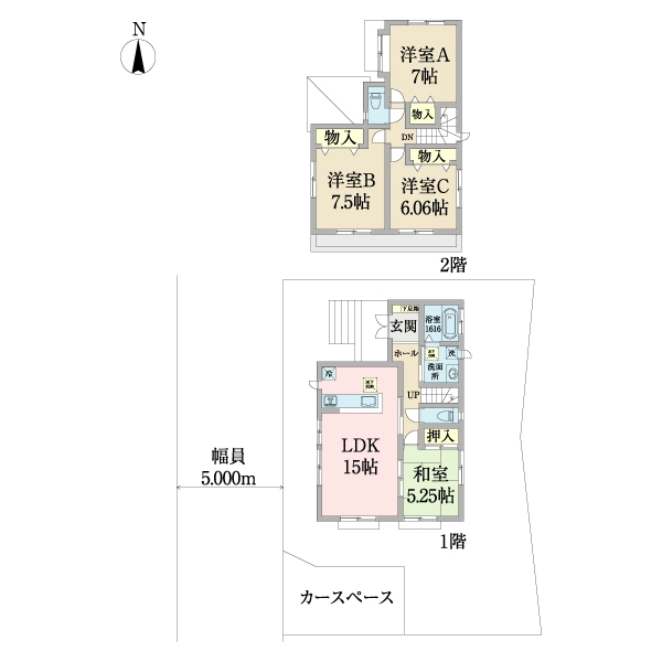 松戸市下矢切 間取図