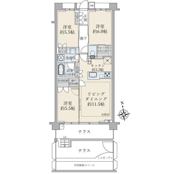 ブリリア横濱山手 間取図