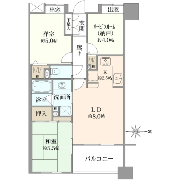 レーベンハイム竹ノ塚ヴィナロス 間取図