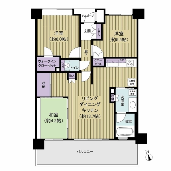 ベルドゥムール溝の口森林公園 間取図
