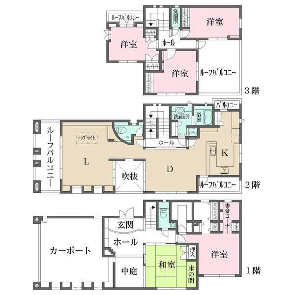 足立区西竹の塚２丁目 間取図