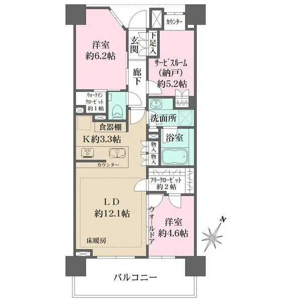 ザ・パークハウス横浜新子安フロント 間取図
