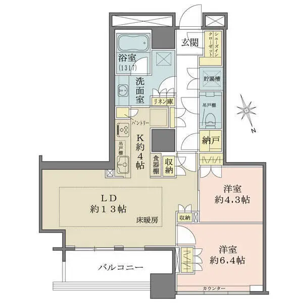 勝どき　ザ・タワー 間取図