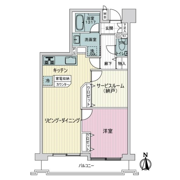 バームハイツ武蔵中原 間取図