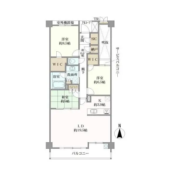 クレヴィア芦屋翠ヶ丘 間取図
