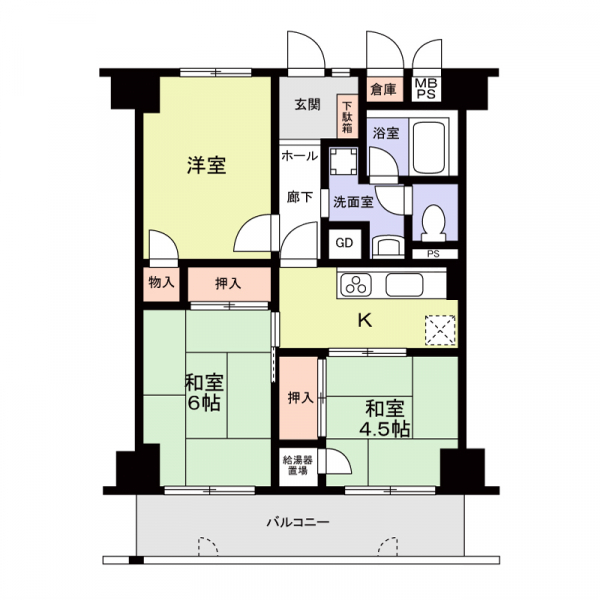 南堀江第二スカイハイツ 間取図
