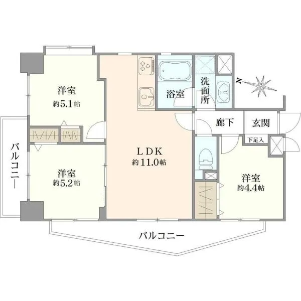 ビッグヴァンベイフロント横浜 間取図