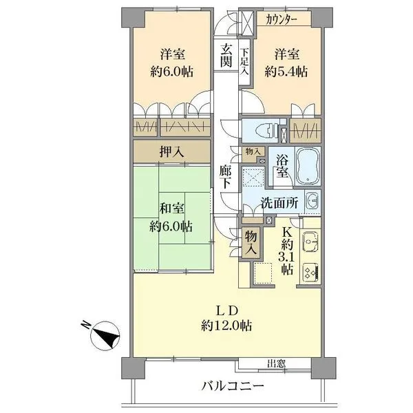 ザ・パームス西八王子 間取図