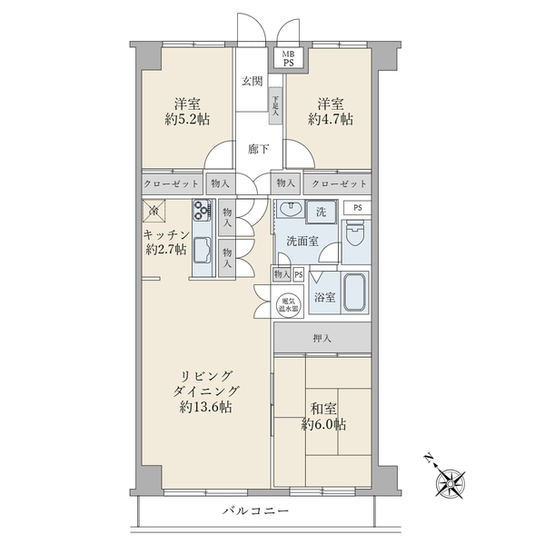パークサイド武蔵小杉 間取図