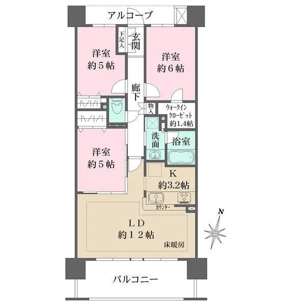 クレストシティタワーズ浦安 間取図