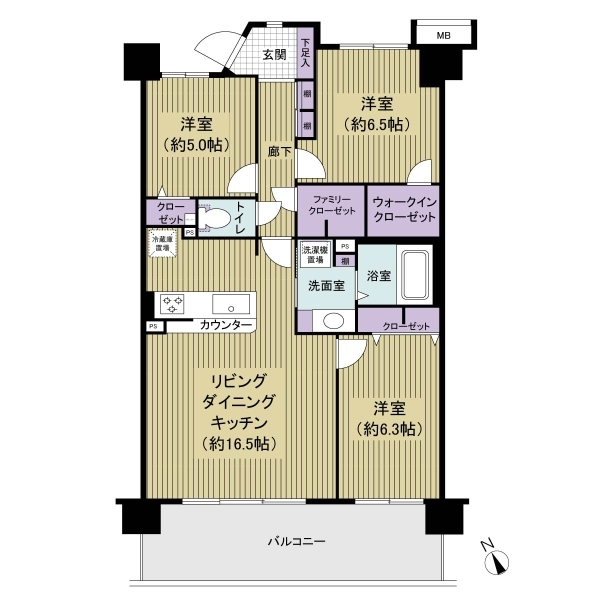 シュロス川口元郷リバーテラス 間取図