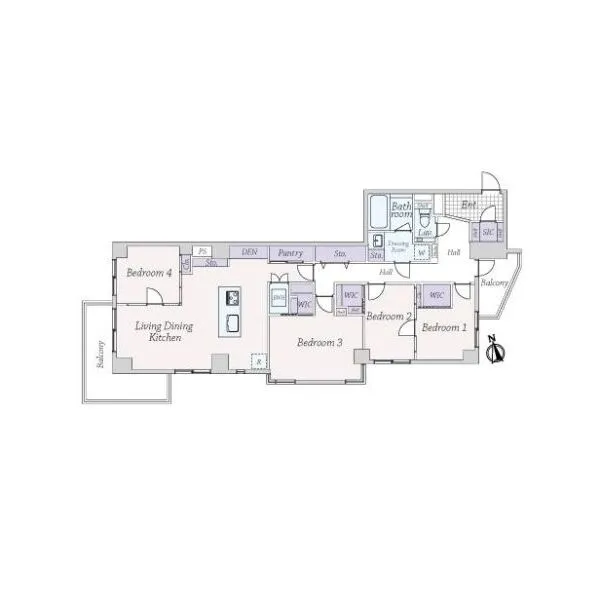 島津山ヒルズ 間取図