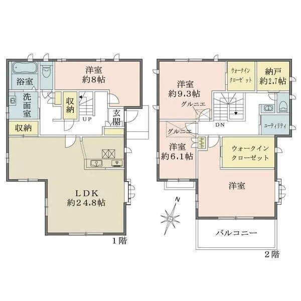 さいたま市中央区本町西３丁目 広々としたリビングは開放感があり、家族がゆったりとくつろげる空間になっています。