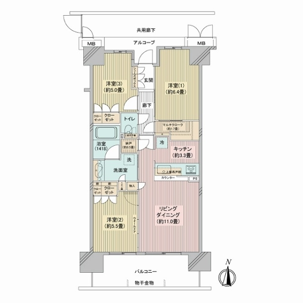シャリエ清澄白河 間取図