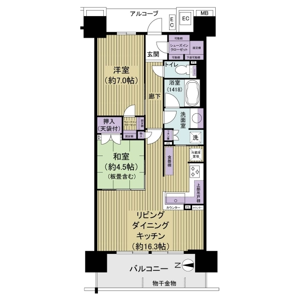 なかもずオールズ・ディアコート 間取図