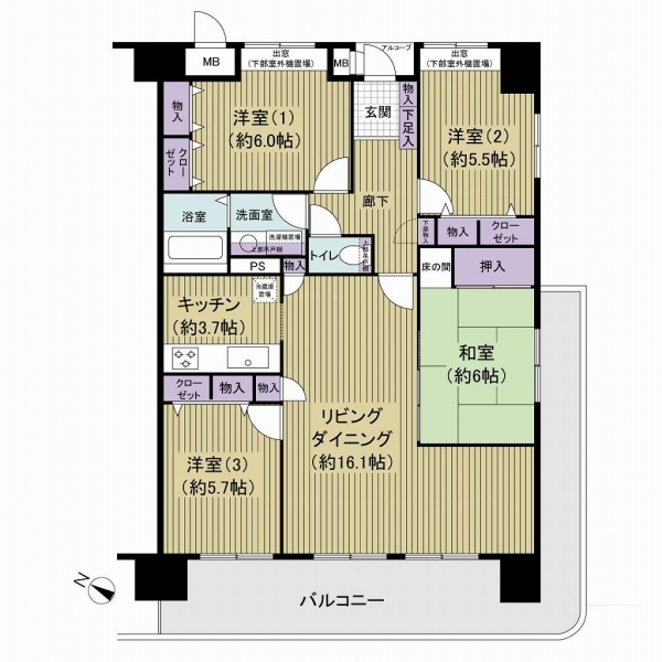 さくらマンション小松川 間取図