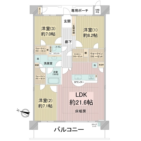 ライオンズガーデン御影 間取図