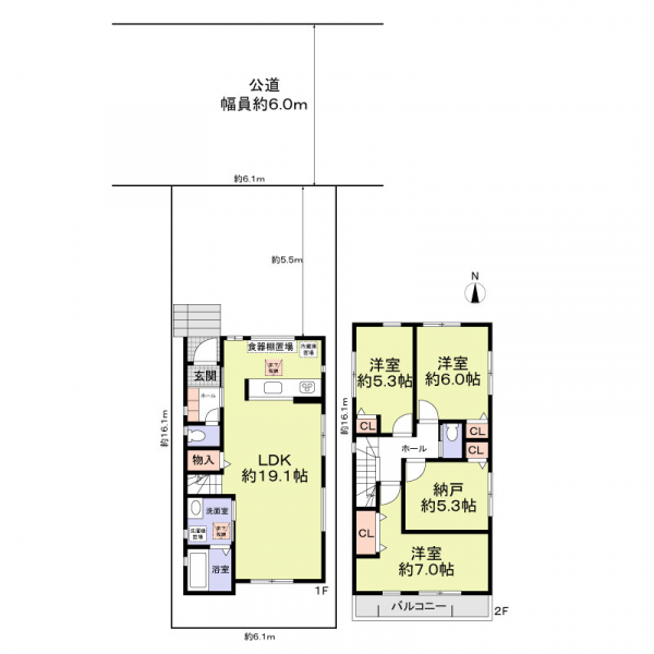 名古屋市天白区梅が丘５丁目 間取図